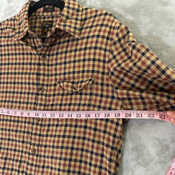 J. Crew cashmere blend plaid button down - Picture 5 of 9